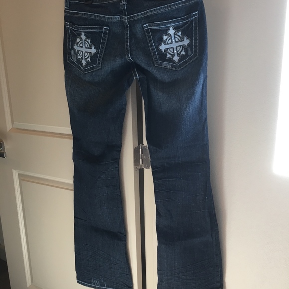 NEW Reuse Distressed Bootcut Jeans - Picture 5 of 7